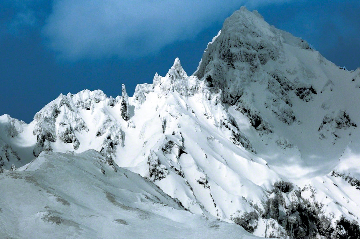84歳の時に撮影した厳冬期の利尻山（1721メートル）