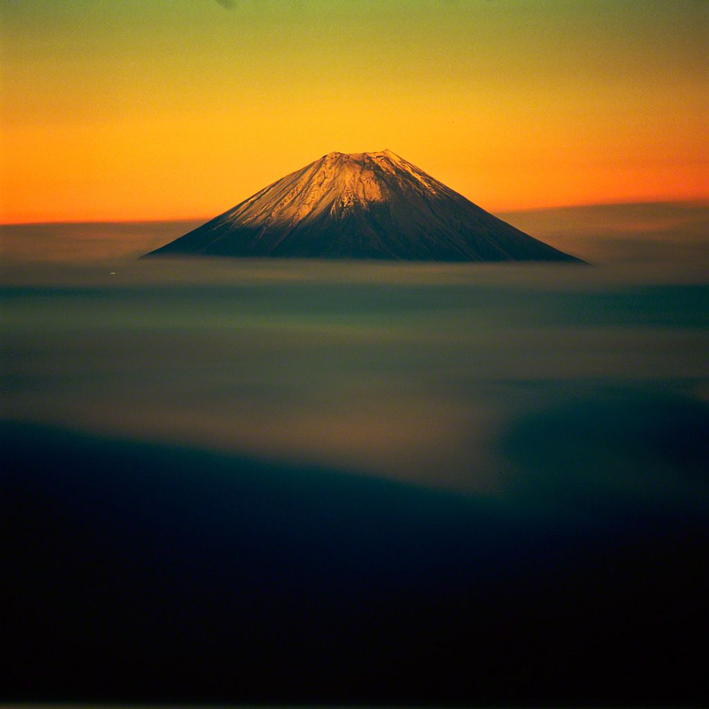 19. 朝焼けの富士。11月。