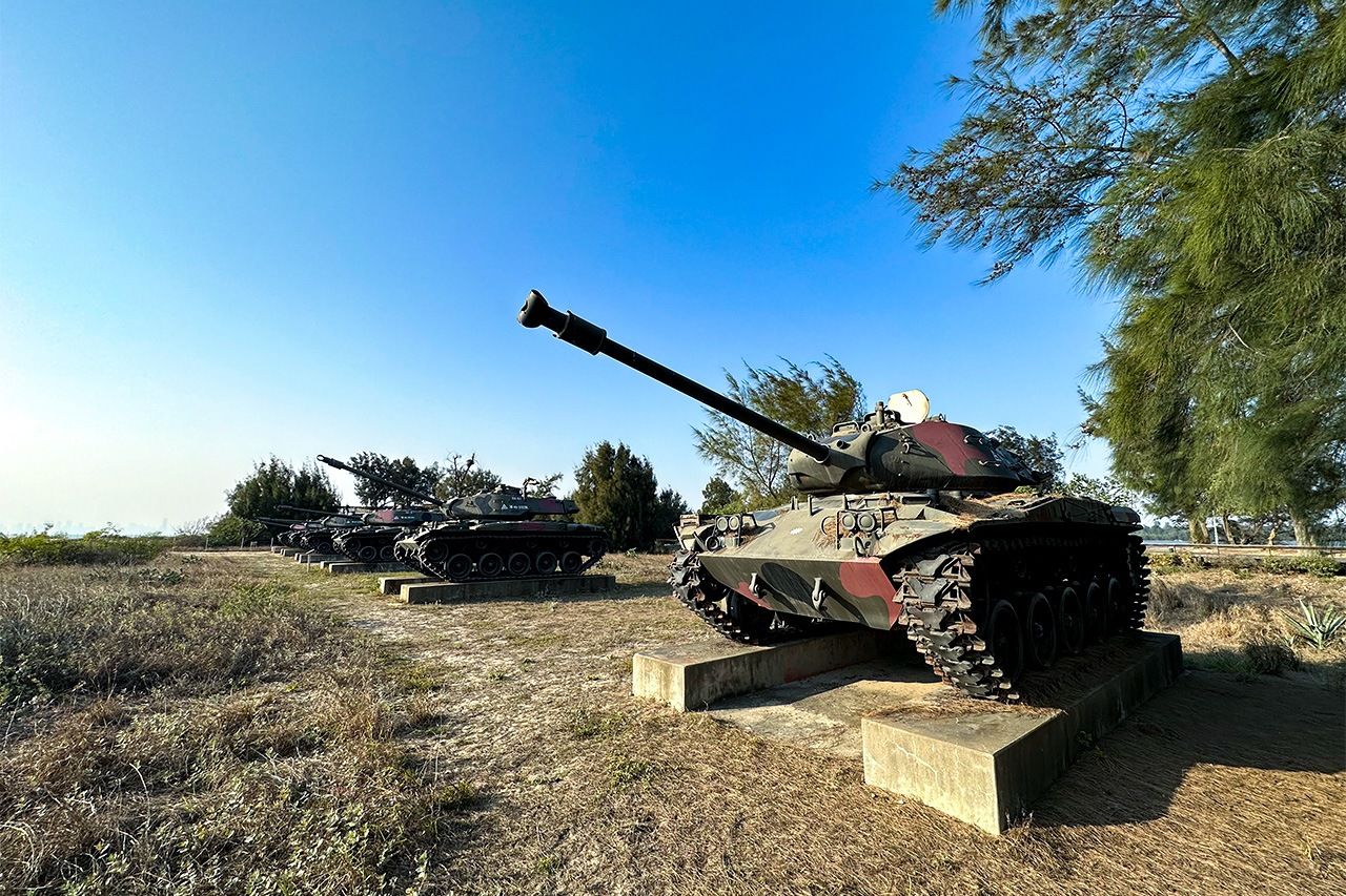 古寧頭三角砦に展示された戦車