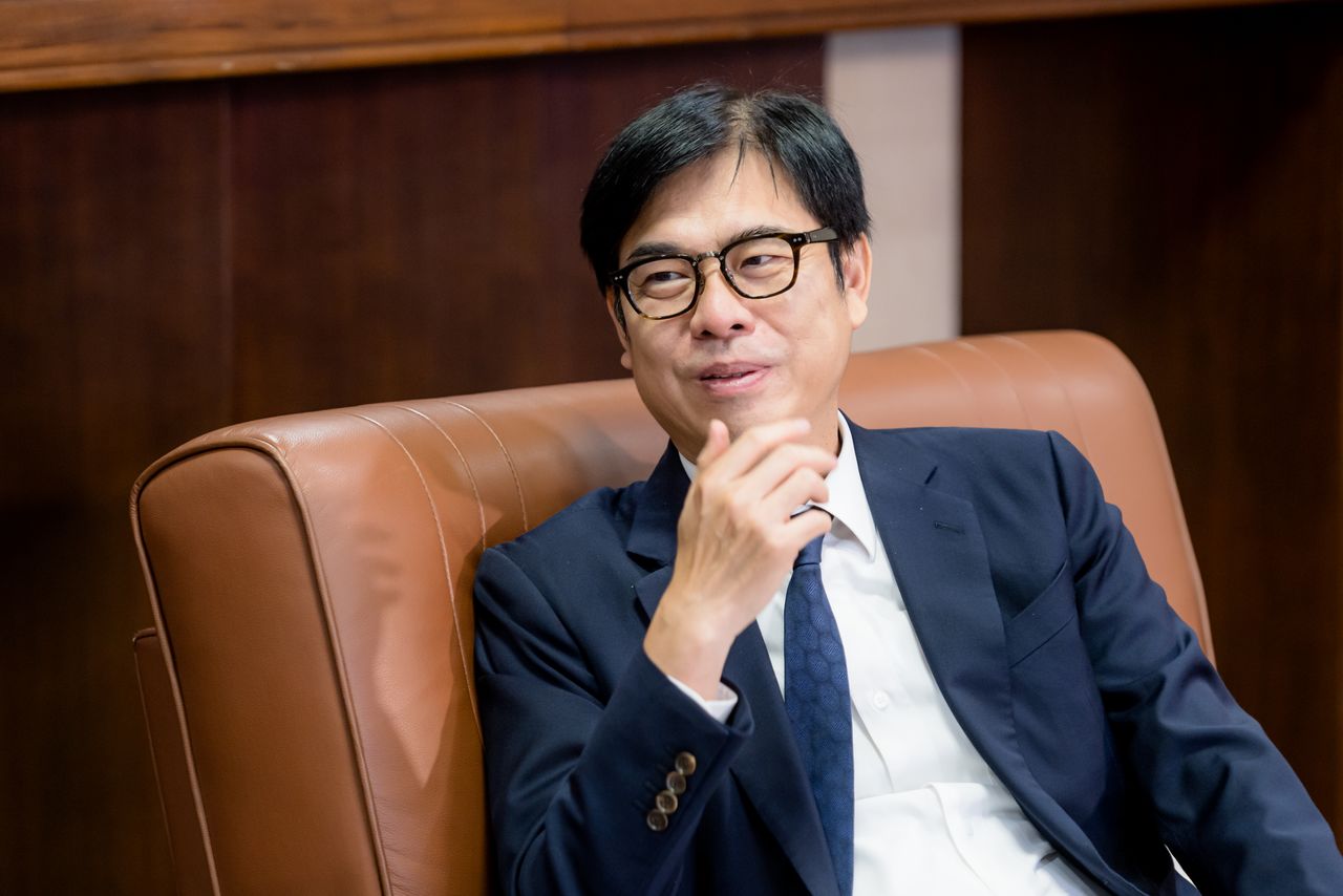 陳其邁市長は、熊本と高雄は自治体外交を超えた国際安全保障上の戦略的パートナーであると話す(黃森源撮影)