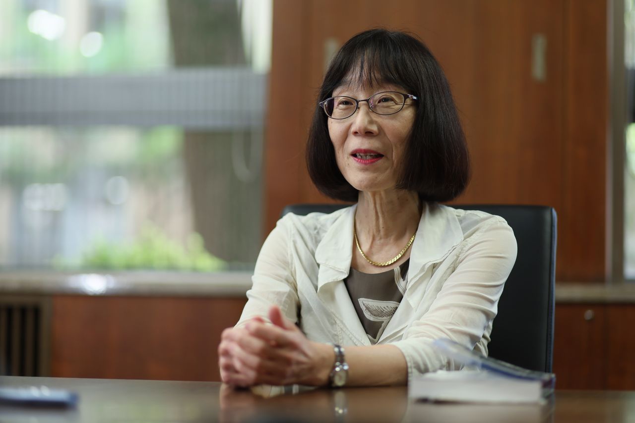 国際刑事裁判所(ICC)の赤根智子裁判官=2023年7月撮影(時事)