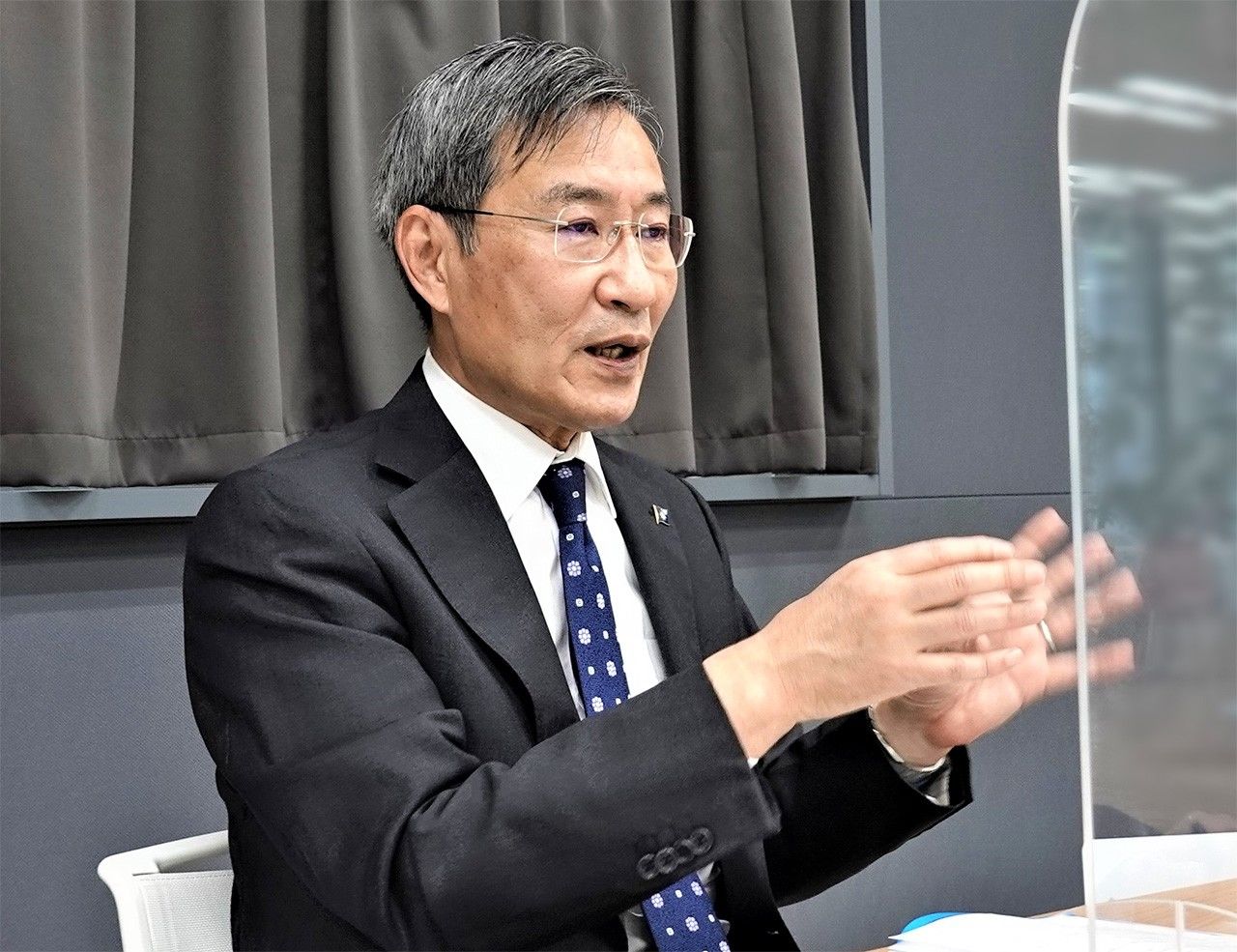 尖閣海域の実情を語る秋本茂雄氏(撮影:天野 久樹)