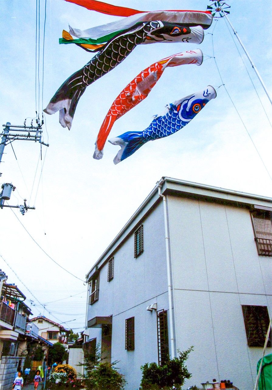 住宅街のこいのぼり(PIXTA)