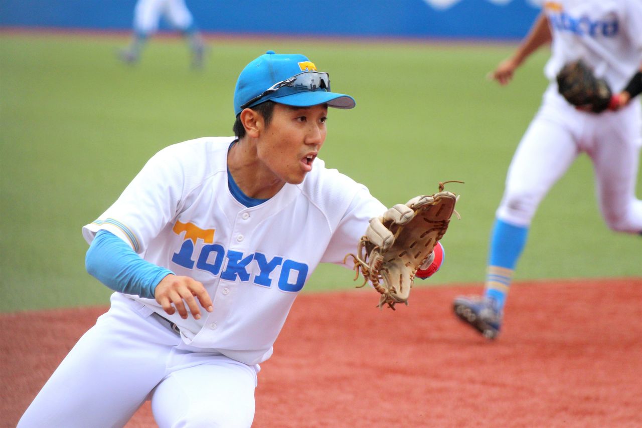 三塁手にして主将を務めた大音周平さん。理学部地球惑星環境学科4年。将来の夢は宇宙旅行 写真提供:東京大学野球部