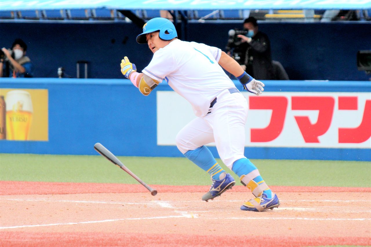 4番・一塁手で攻撃の核となった井上慶秀さん。教育学部身体教育学コース4年。好きな食べ物は炭水化物 写真提供:東大野球部