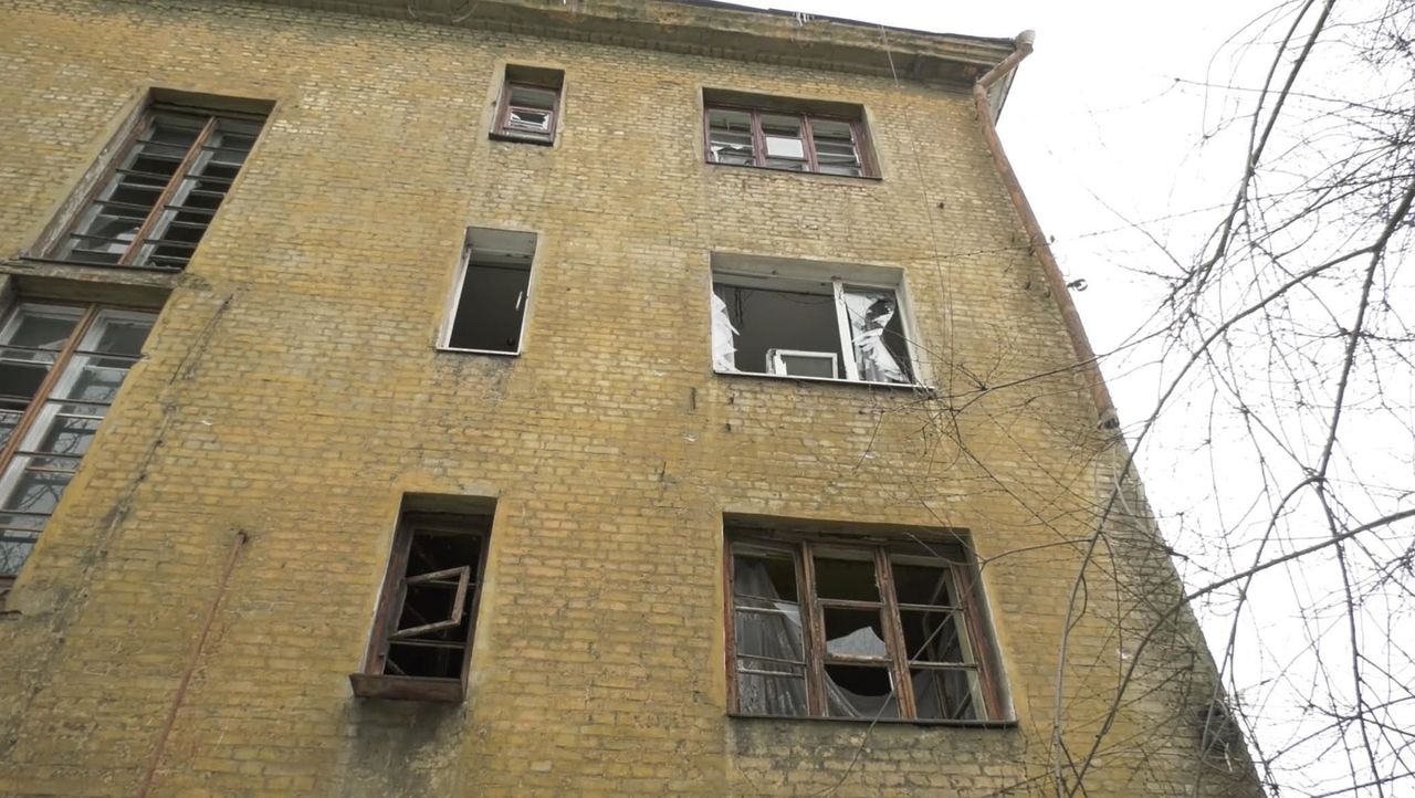 ロシア軍からの攻撃で建物も大きな被害を受けた（ドニプロ市提供）
