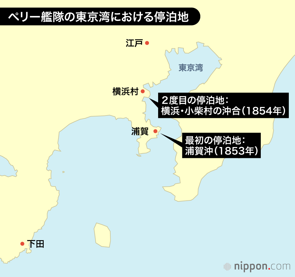 ペリー艦隊の東京湾における停泊地