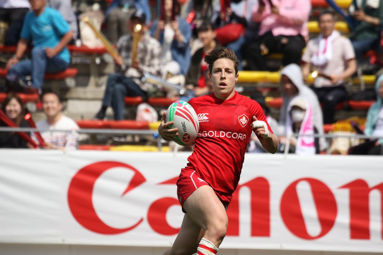 女子ではカナダも強豪だ。2019年WS北九州大会では日本のファンの前で優勝した 写真:大友信彦