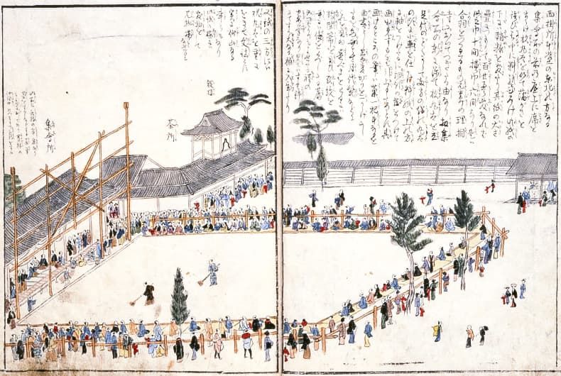 猿猴庵 北斎大画即書細図(名古屋市博物館所蔵)