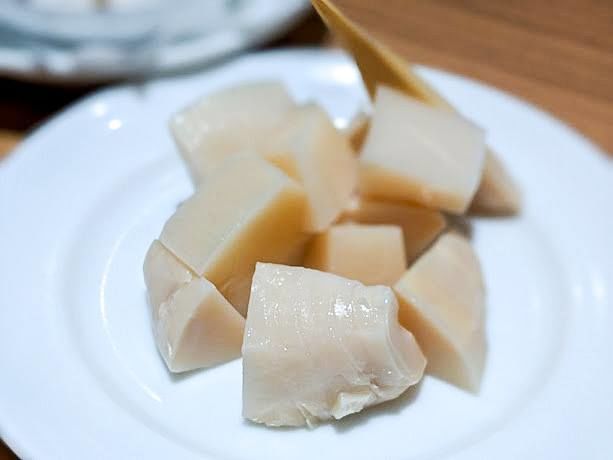 「緑竹筍」を凍らせたものは夏の人気メニューだ(筆者提供)