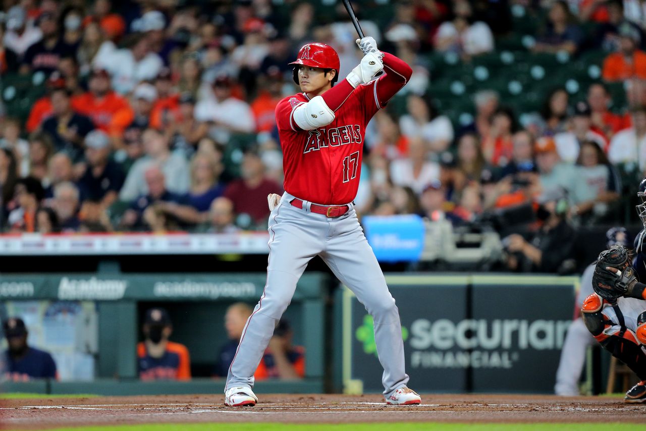 MLBエンゼルスの大谷翔平選手はアストロズ戦に「2番・指名打者」で出場し、3打数1安打、1四球。エンゼルスは1─3で敗れた(2021年 ロイター/Erik Williams-USA TODAY Sports)