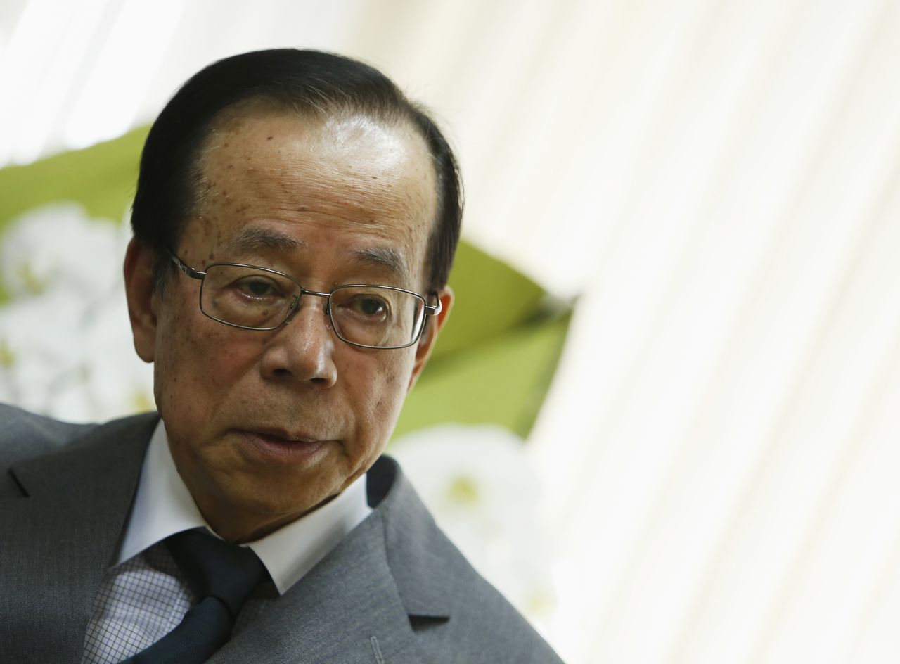 自由民主党総裁 福田康夫総裁サイン色紙 【信義】他 福田康夫先生 自由