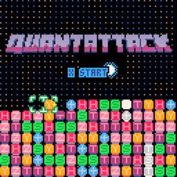 大阪大などが開発したパズルゲーム「QuantAttack（クアントアタック）」の画面