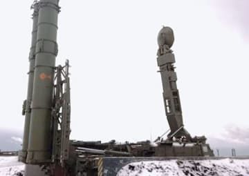 2020年にロシア軍が公開した千島列島の地対空ミサイルS300V4（ロシア国防省提供・共同）