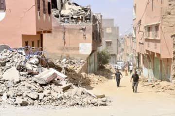 地震で大きな被害を受けたモロッコ中部アミズミズ＝12日（共同）