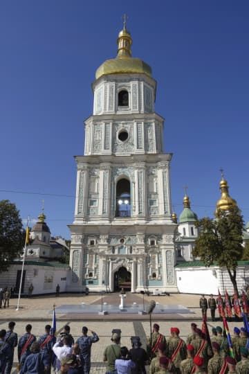 ウクライナの首都キーウにある「聖ソフィア大聖堂」＝8月（共同）
