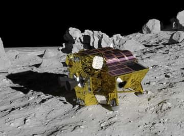 JAXAの月面探査機「SLIM」のイメージ（JAXA提供）