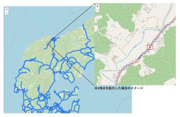東京海上日動火災保険がホームページで公開した能登半島の道路情報