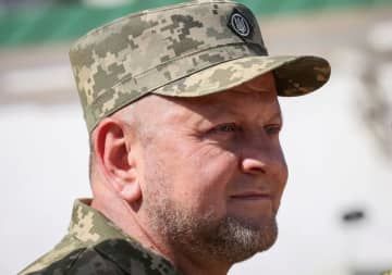 ウクライナ軍のザルジニー総司令官＝2023年8月、キーウ（ロイター＝共同）