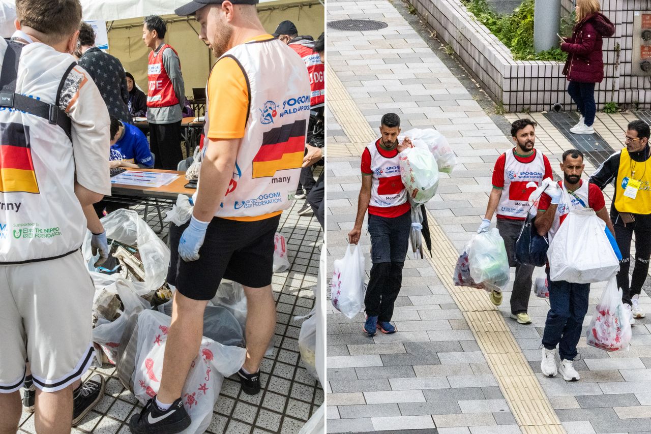 2位のドイツ代表(左)、3位のモロッコ代表