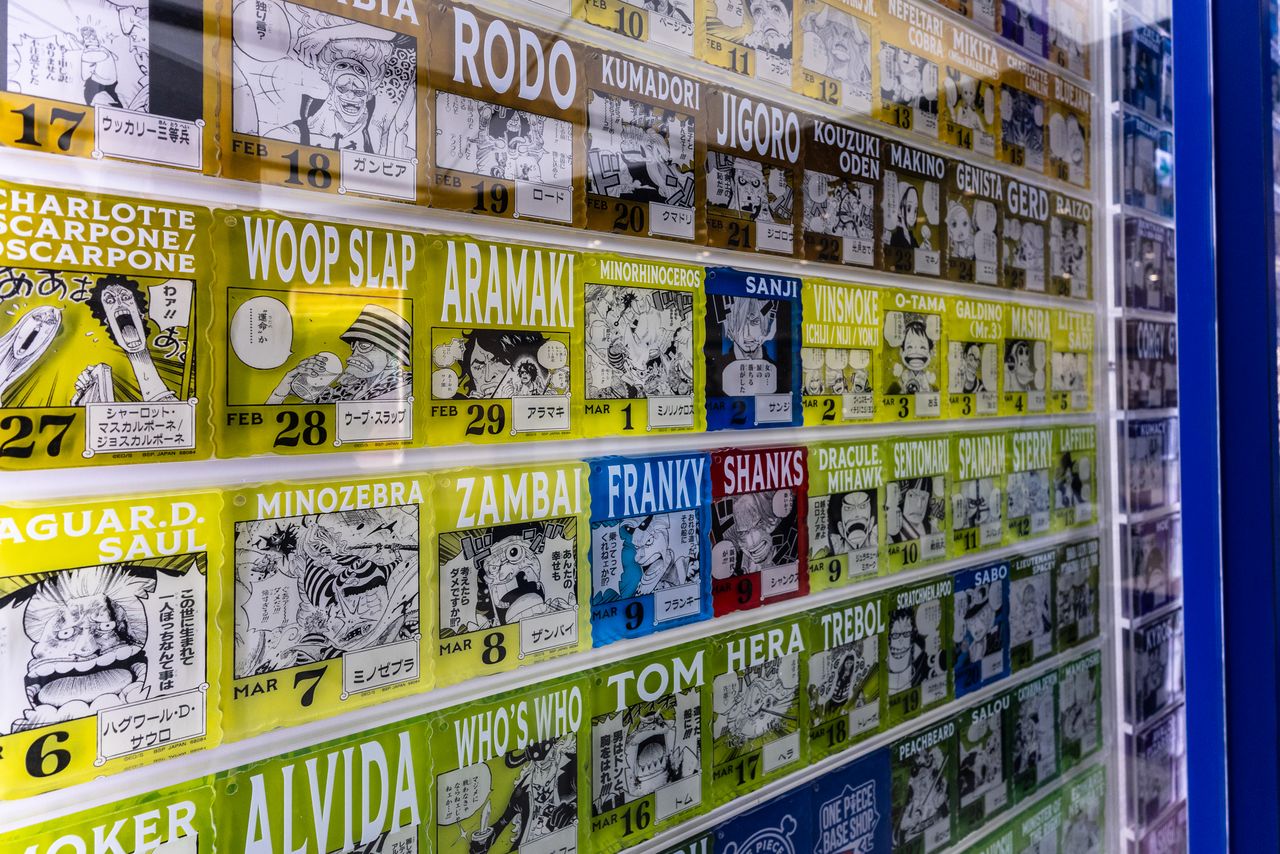 登場キャラの誕生日を網羅した366種類のアクリルチャーム