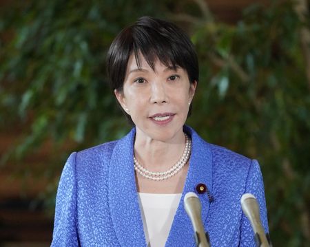 高市早苗首相=16日、首相官邸