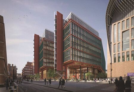 大英図書館再開発事業の外観イメージ(三井不動産提供・時事)