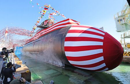 新型潜水艦「しょうげい」進水＝28年3月就役―三菱重工 | nippon.com