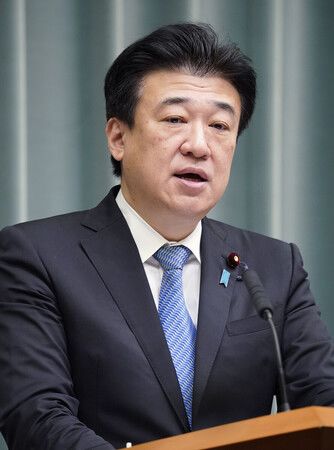 記者会見する木原稔官房長官=20日午前、首相官邸