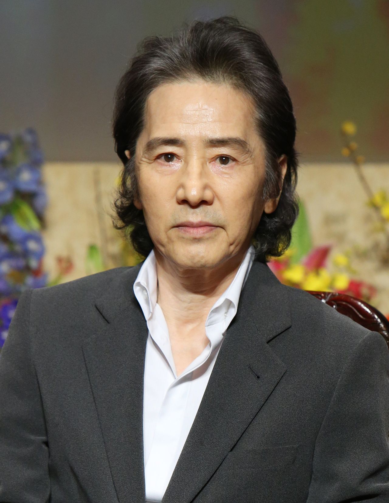 ドラマの特別記者会見に出席した俳優の田村正和＝2014年1月9日（時事）