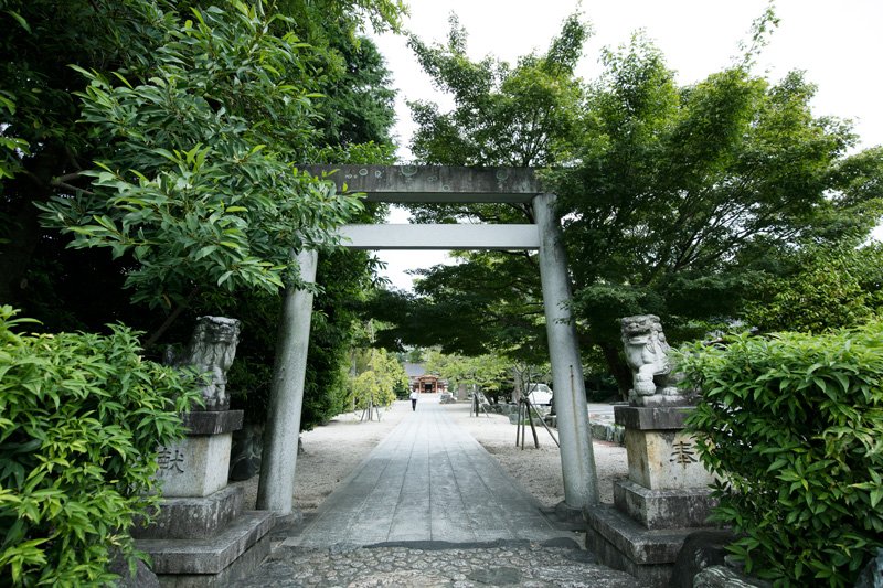 从野边野神社南鸟居眺望御社殿