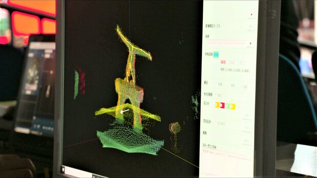 3D传感器测定的数据形成点阵集合,转换成姿势和动作