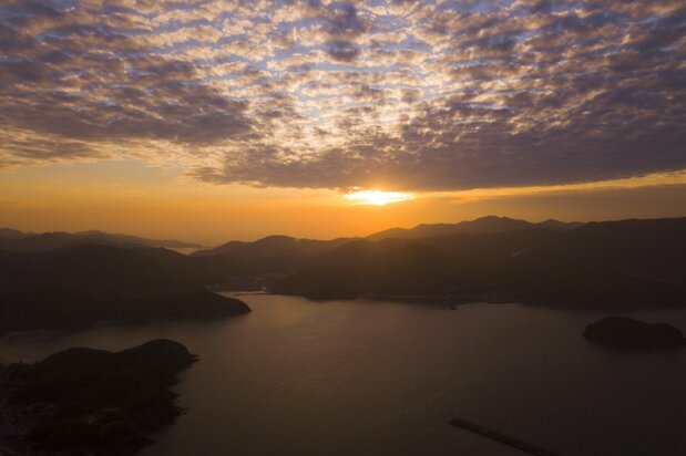 中通岛的夕阳景色