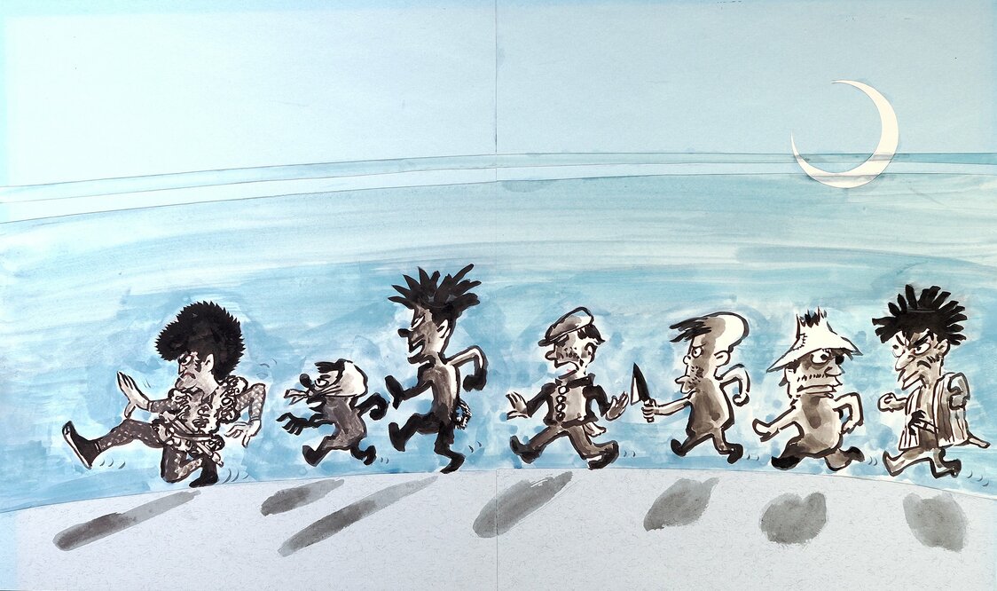 《小偷学校》（1973年）原画（图片：加古综合研究所）