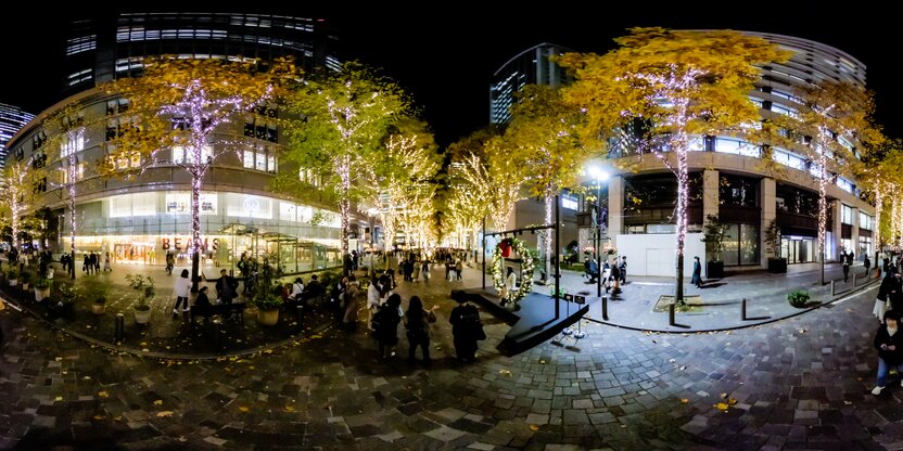 從連接東京站與皇居外苑的行幸大街一直延伸至通往日比谷的仲大街上,「丸之內燈光秀」(千代田區)的120萬盞LED燈璀璨奪目