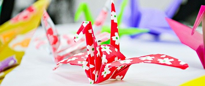 Стиль оригами в образе жениха и невесты