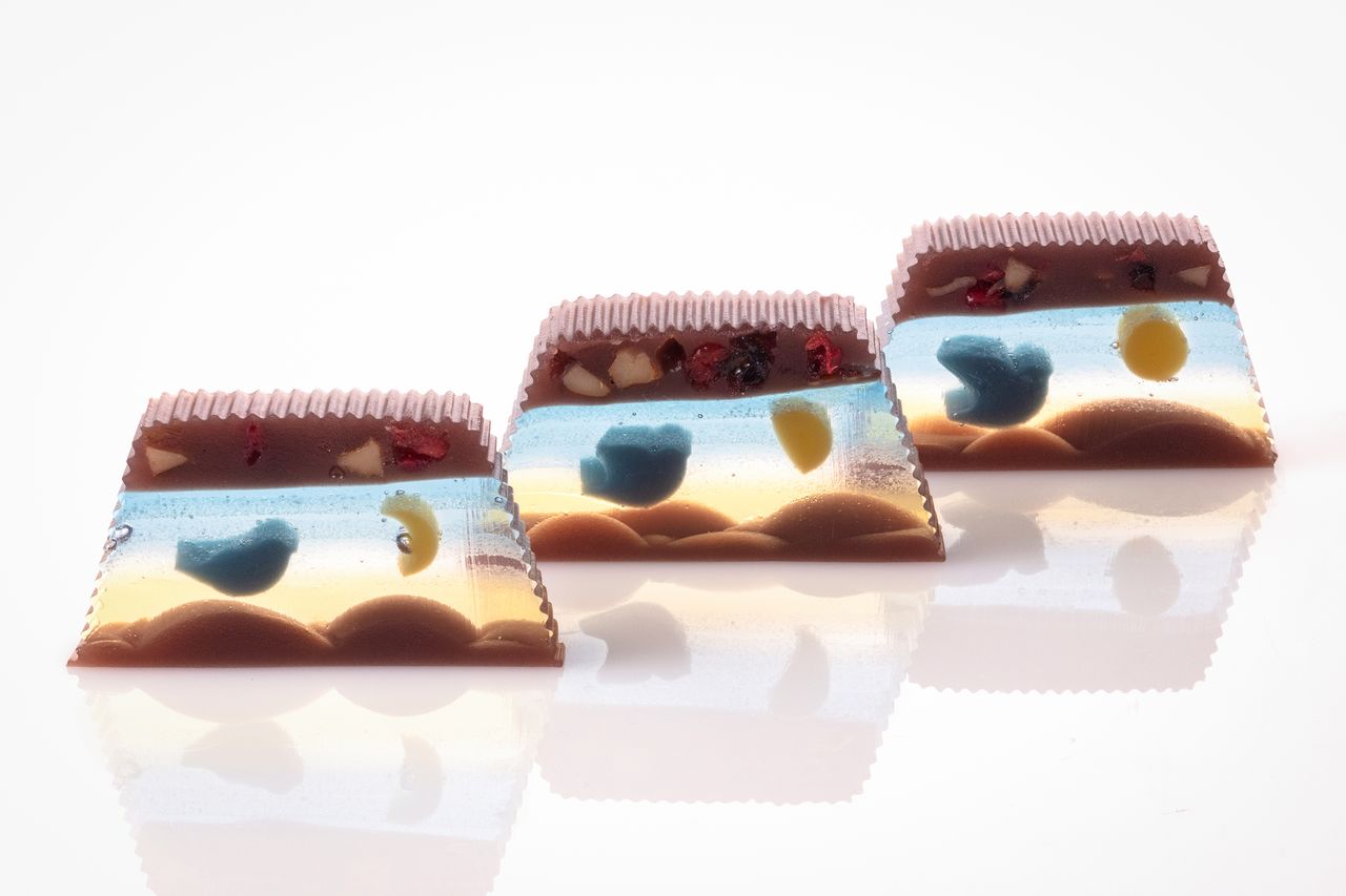 Десерт со смыслом Fly Me To The Moon Yōkan Fantasia можно купить за 3500 йен (© Aizu Nagatoya)