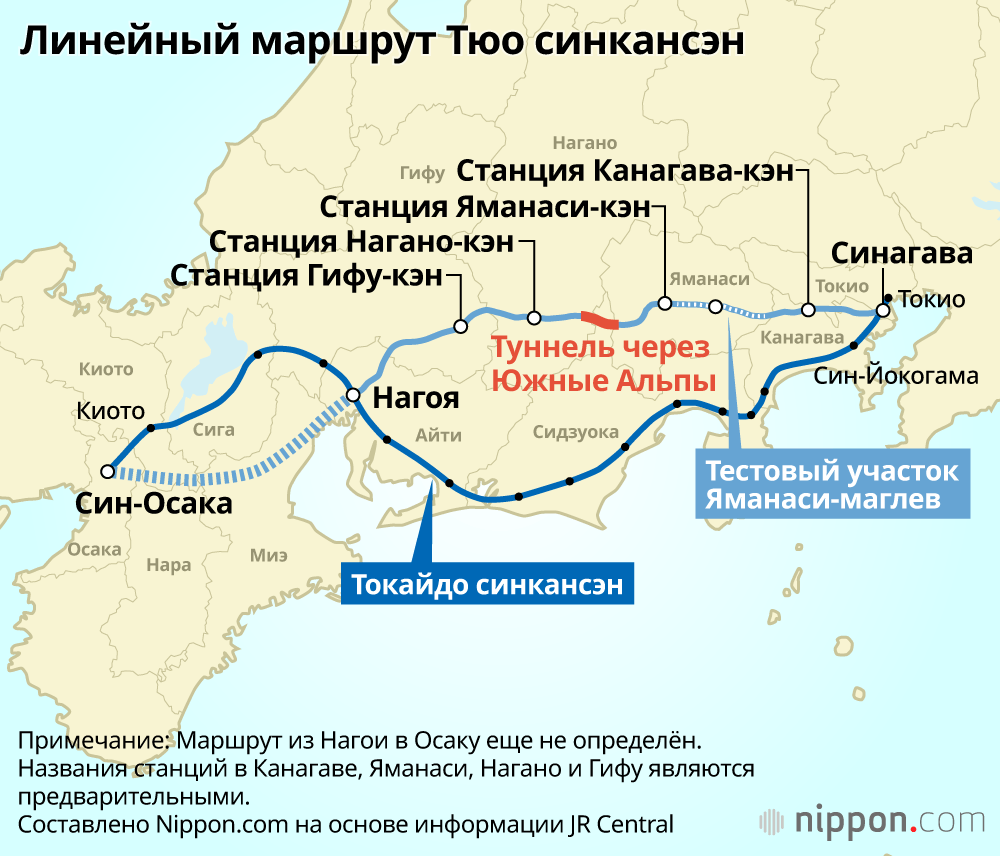 Линейный маршрут Тюо синкансэн