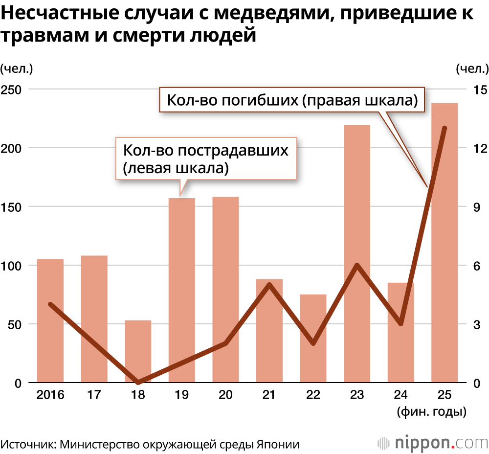 Несчастные случаи с медведями, приведшие к травмам и смерти людей