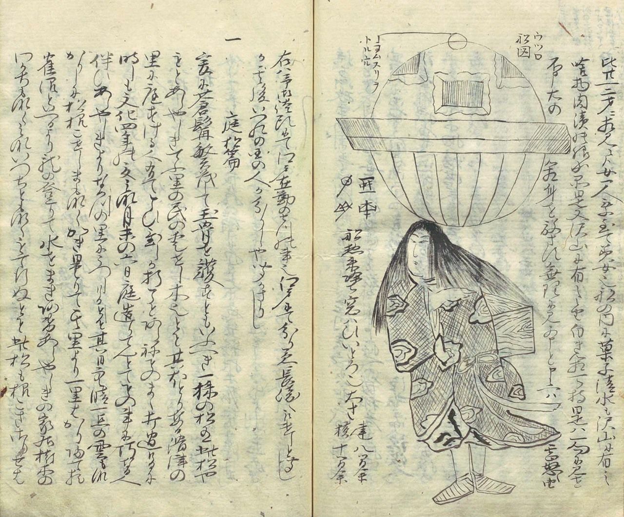Иллюстрация из «Разных записей из Осюку» (Осюку дзакки), которые написал Комаи Норимура, вассал Мацудайры Саданобу (из Национальной парламентской библиотеки)