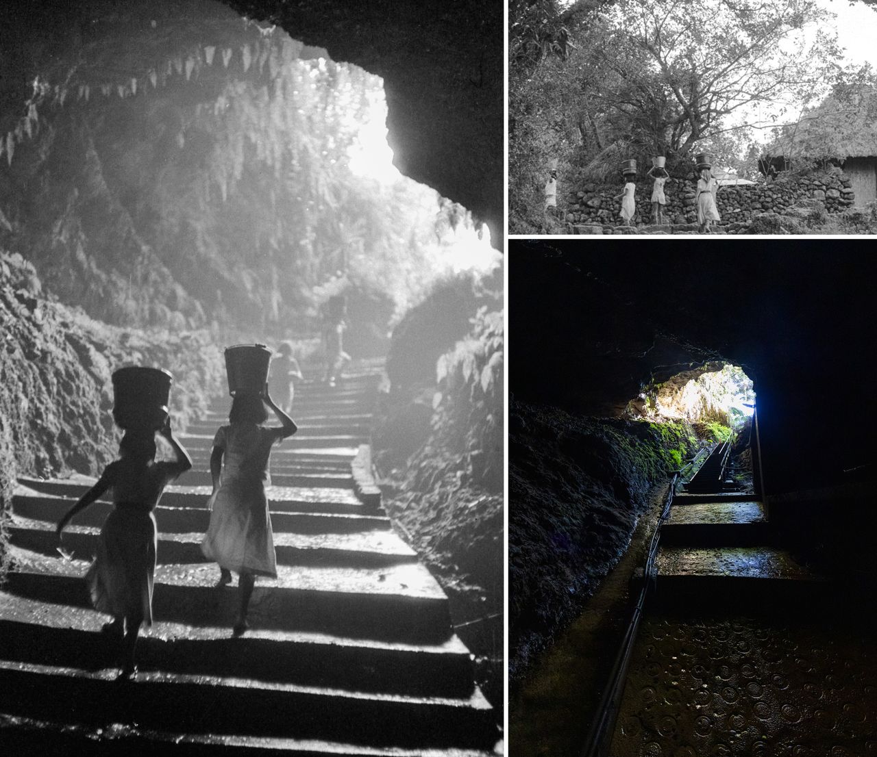 Носить воду – это был тяжёлый труд. Реку Кураго сохранили и сейчас используют как место, где дети могут изучать местную историю (фотография Nippon.com)