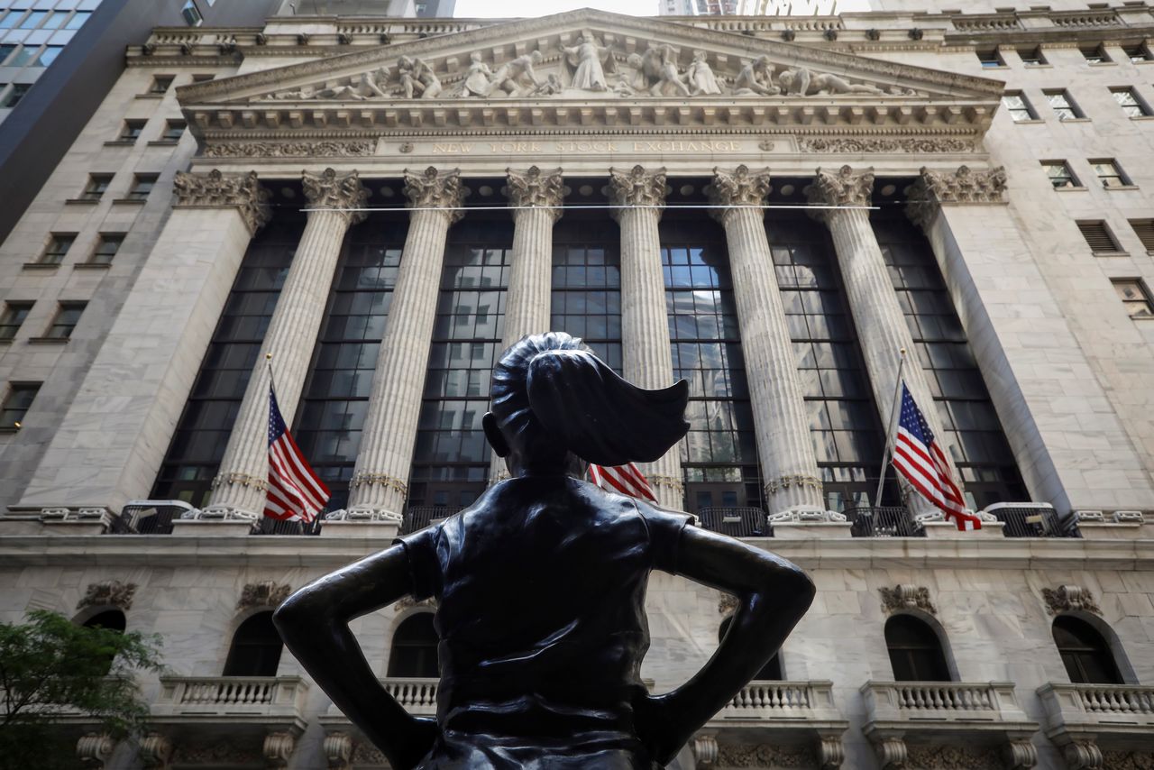 The front facade  of the New York Stock Exchange (NYSE) is seen in New York City, New York, U.S., June 26, 2020. REUTERS/Brendan McDermid