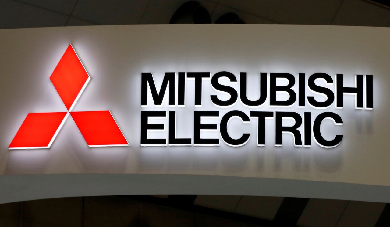 A logo of Mitsubishi Electric Corp is pictured at the 28th Japan International Machine Tool Fair in Tokyo, Japan, November 17, 2016. REUTERS/Toru Hanai