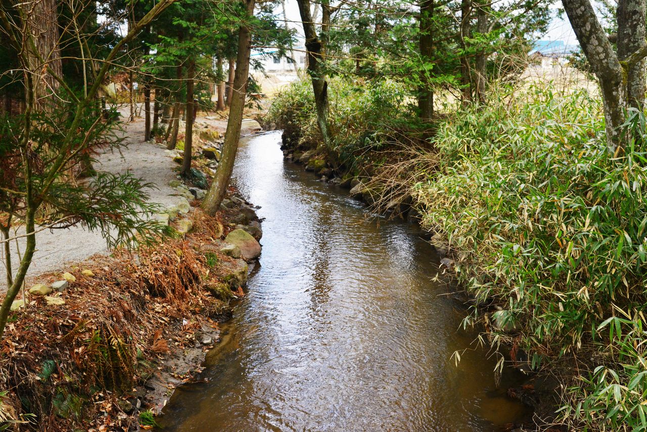 のどかな田園のなかに流れる清流「カッパ淵」