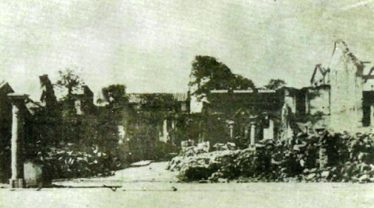 空襲で全焼した韓内科医院(『韓石泉回想録』刊行記念講演会パンフレット、筆者提供)