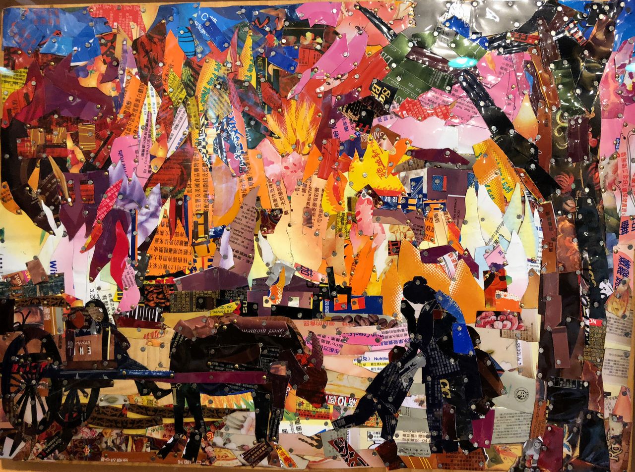 胡達華氏による釘絵作品『烽火吞城』(韓李慧嫻氏提供)